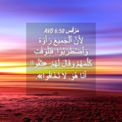 Picture 04 - مَرْقُس 6:50 AVD - لِأَنَّ ٱلْجَمِيعَ - Bible Verse Picture