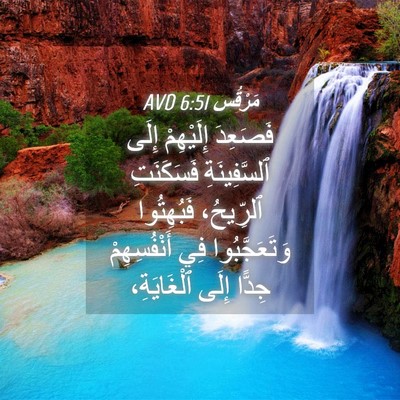 Picture 04 - مَرْقُس 6:51 AVD - فَصَعِدَ إِلَيْهِمْ إِلَى - Bible Verse Picture