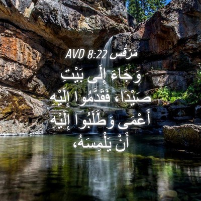 Picture 04 - مَرْقُس 8:22 AVD - وَجَاءَ إِلَى بَيْتِ - Bible Verse Picture