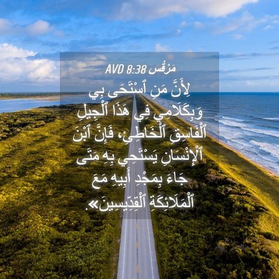 Picture 04 - مَرْقُس 8:38 AVD - لِأَنَّ مَنِ ٱسْتَحَى بِي - Bible Verse Picture