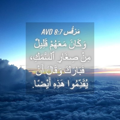 Picture 04 - مَرْقُس 8:7 AVD - وَكَانَ مَعَهُمْ قَلِيلٌ - Bible Verse Picture