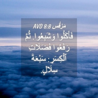 Picture 04 - مَرْقُس 8:8 AVD - فَأَكَلُوا وَشَبِعُوا. - Bible Verse Picture