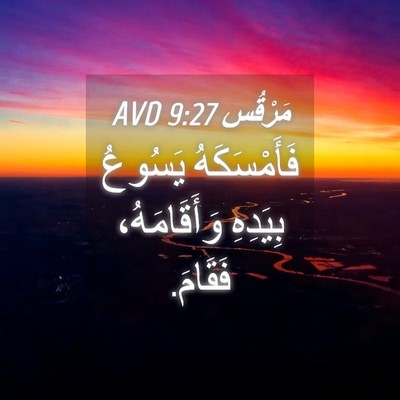 Picture 04 - مَرْقُس 9:27 AVD - فَأَمْسَكَهُ يَسُوعُ - Bible Verse Picture