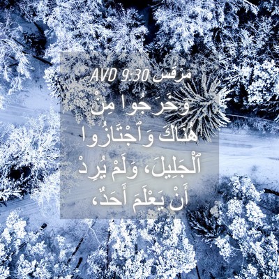 Picture 04 - مَرْقُس 9:30 AVD - وَخَرَجُوا مِنْ هُنَاكَ - Bible Verse Picture