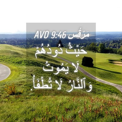 Picture 04 - مَرْقُس 9:46 AVD - حَيْثُ دُودُهُمْ لَا - Bible Verse Picture
