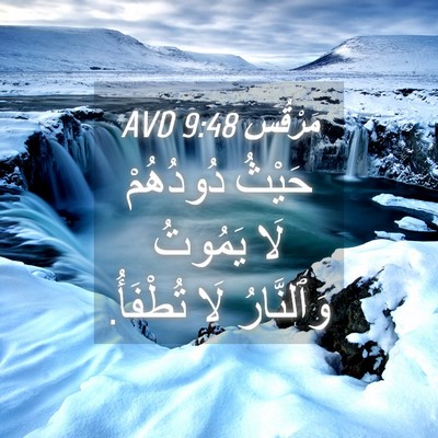 Picture 04 - مَرْقُس 9:48 AVD - حَيْثُ دُودُهُمْ لَا - Bible Verse Picture