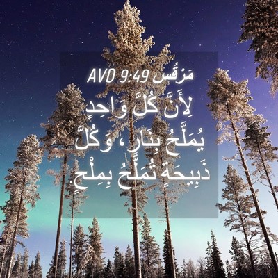 Picture 04 - مَرْقُس 9:49 AVD - لِأَنَّ كُلَّ وَاحِدٍ - Bible Verse Picture