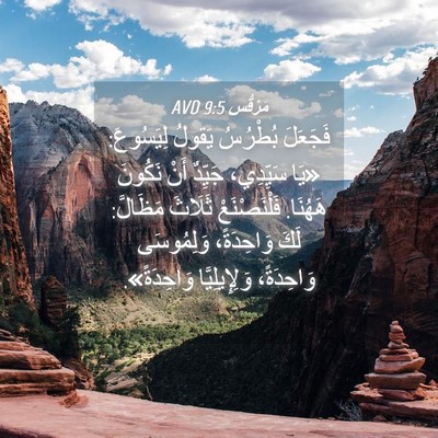 Picture 04 - مَرْقُس 9:5 AVD - فَجَعَلَ بُطْرُسُ يَقولُ - Bible Verse Picture