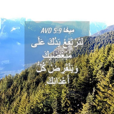 Picture 04 - مِيخَا 5:9 AVD - لِتَرْتَفِعْ يَدُكَ عَلَى - Bible Verse Picture