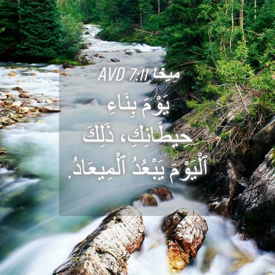Picture 04 - مِيخَا 7:11 AVD - يَوْمَ بِنَاءِ - Bible Verse Picture