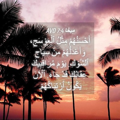 Picture 04 - مِيخَا 7:4 AVD - أَحْسَنُهُمْ مِثْلُ - Bible Verse Picture