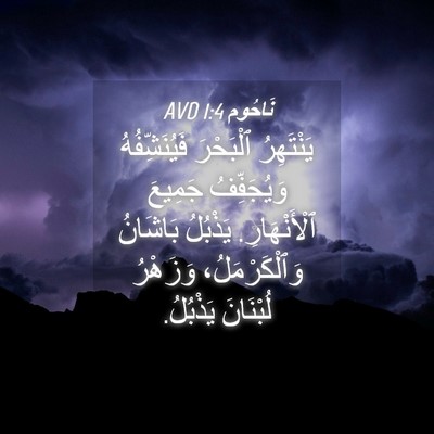 Picture 04 - نَاحُوم 1:4 AVD - يَنْتَهِرُ ٱلْبَحْرَ - Bible Verse Picture