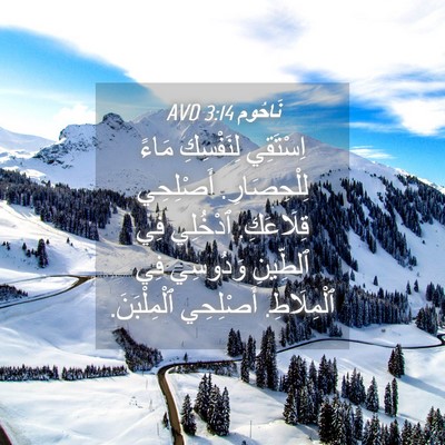 Picture 04 - نَاحُوم 3:14 AVD - اِسْتَقِي لِنَفْسِكِ - Bible Verse Picture