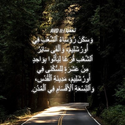 Picture 04 - نَحَمْيَا 11:1 AVD - وَسَكَنَ رُؤَسَاءُ - Bible Verse Picture