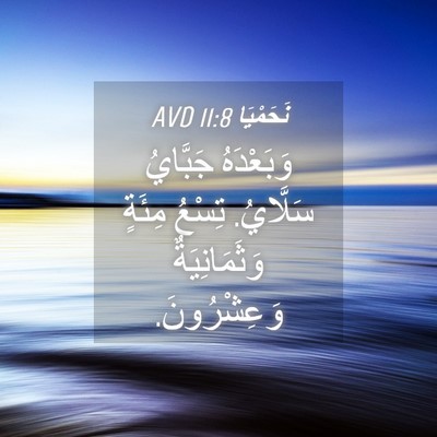 Picture 04 - نَحَمْيَا 11:8 AVD - وَبَعْدَهُ جَبَّايُ - Bible Verse Picture