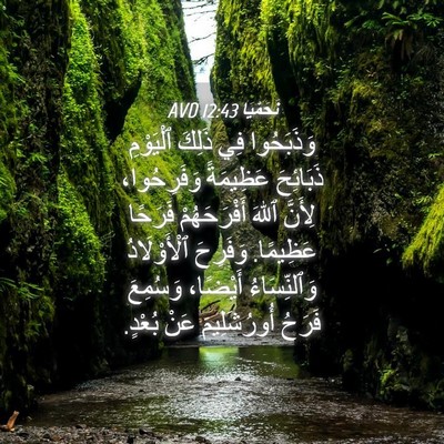 Picture 04 - نَحَمْيَا 12:43 AVD - وَذَبَحُوا فِي ذَلِكَ - Bible Verse Picture