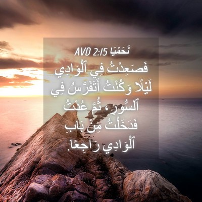 Picture 04 - نَحَمْيَا 2:15 AVD - فَصَعِدْتُ فِي ٱلْوَادِي - Bible Verse Picture