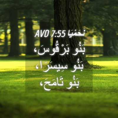 Picture 04 - نَحَمْيَا 7:55 AVD - بَنُو بَرْقُوسَ، بَنُو - Bible Verse Picture