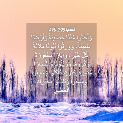 Picture 04 - نَحَمْيَا 9:25 AVD - وَأَخَذُوا مُدُنًا - Bible Verse Picture