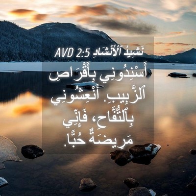 Picture 04 - نَشِيدُ ٱلْأَنْشَادِ 2:5 AVD - أَسْنِدُونِي بِأَقْرَاصِ - Bible Verse Picture
