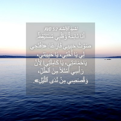 Picture 04 - نَشِيدُ ٱلْأَنْشَادِ 5:2 AVD - أَنَا نَائِمَةٌ وَقَلْبِي - Bible Verse Picture