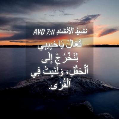 Picture 04 - نَشِيدُ ٱلْأَنْشَادِ 7:11 AVD - تَعَالَ يَاحَبِيبِي - Bible Verse Picture