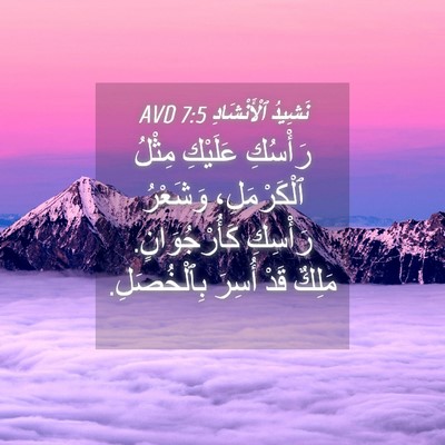 Picture 04 - نَشِيدُ ٱلْأَنْشَادِ 7:5 AVD - رَأْسُكِ عَلَيْكِ مِثْلُ - Bible Verse Picture