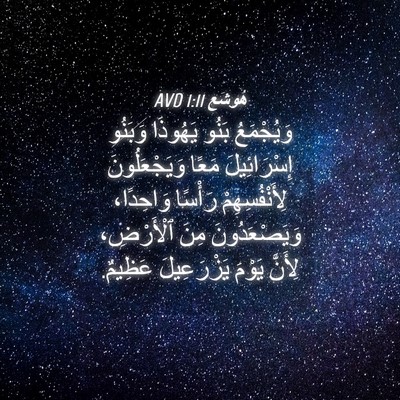 Picture 04 - هُوشَع 1:11 AVD - وَيُجْمَعُ بَنُو يَهُوذَا - Bible Verse Picture