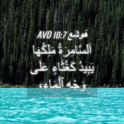 Picture 04 - هُوشَع 10:7 AVD - اَلسَّامِرَةُ مَلِكُهَا - Bible Verse Picture