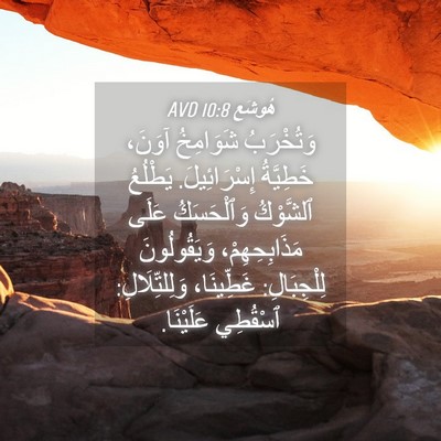 Picture 04 - هُوشَع 10:8 AVD - وَتُخْرَبُ شَوَامِخُ - Bible Verse Picture