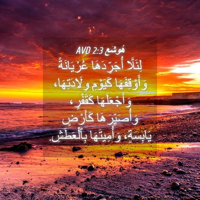 Picture 04 - هُوشَع 2:3 AVD - لِئَلَّا أُجَرِّدَهَا - Bible Verse Picture