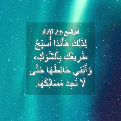 Picture 04 - هُوشَع 2:6 AVD - لِذَلِكَ هَأَنَذَا - Bible Verse Picture