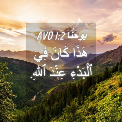 Picture 04 - يوحنَّا 1:2 AVD - هَذَا كَانَ فِي ٱلْبَدْءِ - Bible Verse Picture