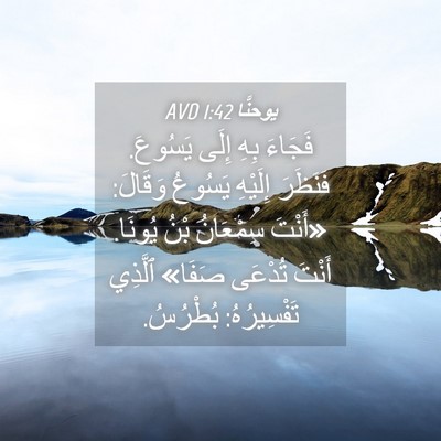 Picture 04 - يوحنَّا 1:42 AVD - فَجَاءَ بِهِ إِلَى - Bible Verse Picture