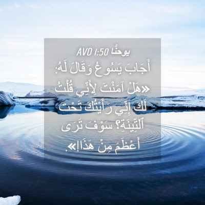 Picture 04 - يوحنَّا 1:50 AVD - أَجَابَ يَسُوعُ وَقَالَ - Bible Verse Picture