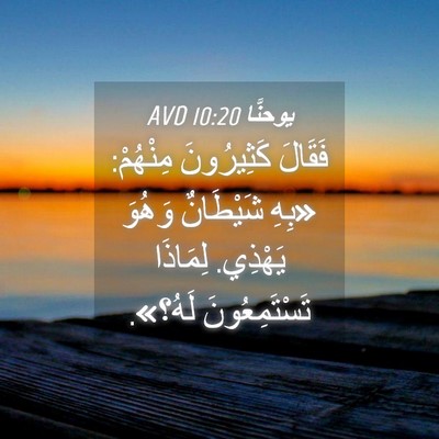 Picture 04 - يوحنَّا 10:20 AVD - فَقَالَ كَثِيرُونَ - Bible Verse Picture