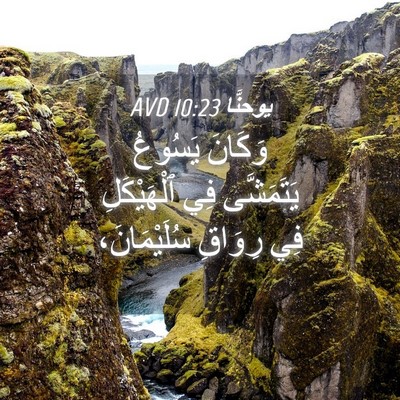 Picture 04 - يوحنَّا 10:23 AVD - وَكَانَ يَسُوعُ - Bible Verse Picture