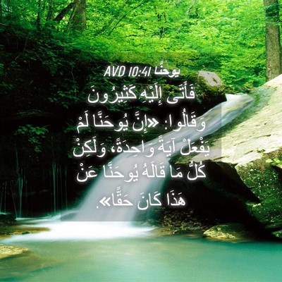 Picture 04 - يوحنَّا 10:41 AVD - فَأَتَى إِلَيْهِ - Bible Verse Picture