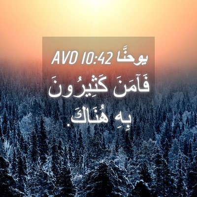 Picture 04 - يوحنَّا 10:42 AVD - فَآمَنَ كَثِيرُونَ بِهِ - Bible Verse Picture