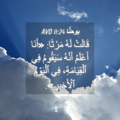 Picture 04 - يوحنَّا 11:24 AVD - قَالَتْ لَهُ مَرْثَا: - Bible Verse Picture