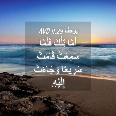 Picture 04 - يوحنَّا 11:29 AVD - أَمَّا تِلْكَ فَلَمَّا - Bible Verse Picture