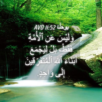 Picture 04 - يوحنَّا 11:52 AVD - وَلَيْسَ عَنِ ٱلْأُمَّةِ - Bible Verse Picture