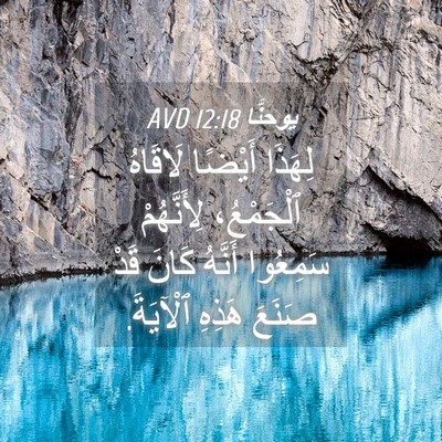 Picture 04 - يوحنَّا 12:18 AVD - لِهَذَا أَيْضًا لَاقَاهُ - Bible Verse Picture