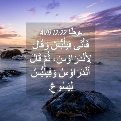 Picture 04 - يوحنَّا 12:22 AVD - فَأَتَى فِيلُبُّسُ - Bible Verse Picture