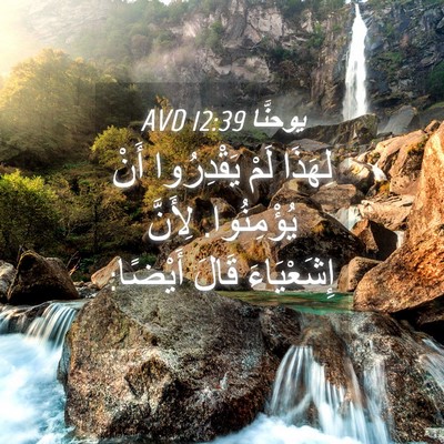 Picture 04 - يوحنَّا 12:39 AVD - لِهَذَا لَمْ يَقْدِرُوا - Bible Verse Picture