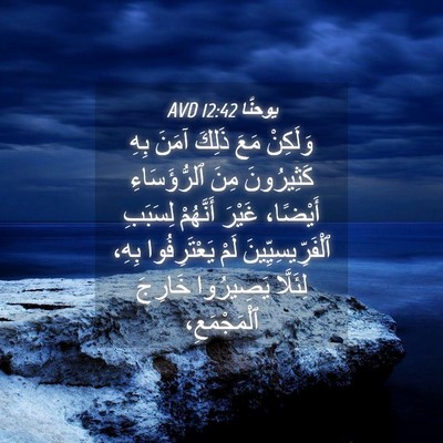 Picture 04 - يوحنَّا 12:42 AVD - وَلَكِنْ مَعَ ذَلِكَ آمَنَ - Bible Verse Picture
