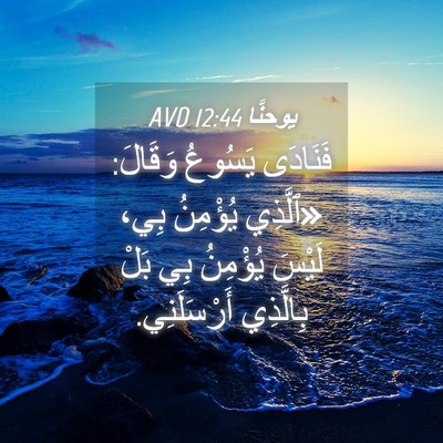 Picture 04 - يوحنَّا 12:44 AVD - فَنَادَى يَسُوعُ وَقَالَ: - Bible Verse Picture