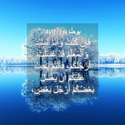 Picture 04 - يوحنَّا 13:14 AVD - فَإِنْ كُنْتُ وَأَنَا - Bible Verse Picture