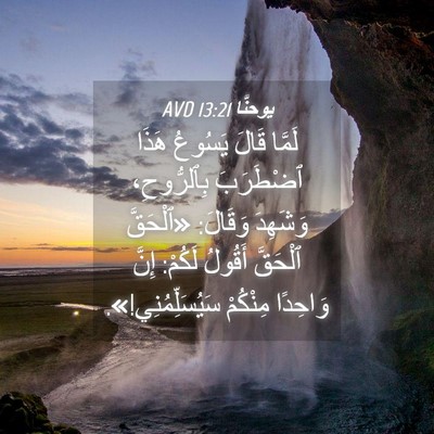 Picture 04 - يوحنَّا 13:21 AVD - لَمَّا قَالَ يَسُوعُ هَذَا - Bible Verse Picture