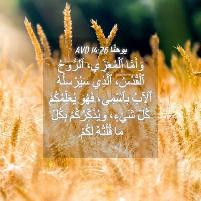 Picture 04 - يوحنَّا 14:26 AVD - وَأَمَّا ٱلْمُعَزِّي، - Bible Verse Picture